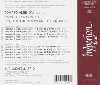 2CD Tomaso Albinoni: Sonate Da Chiesa Op 4 - Trattenimenti Armonici Per Camera Op 6 296726