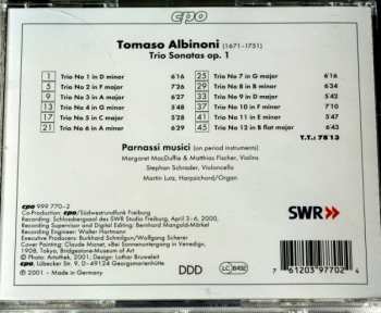 CD Tomaso Albinoni: Trio Sonatas Op. 1 113165