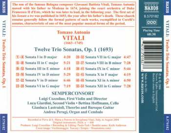 CD Tomaso Antonio Vitali: Twelve Trio Sonatas, Op. 1 117344