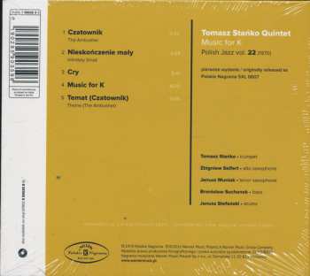 CD Tomasz Stańko Quintet: Music For K 49100