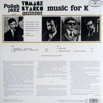 LP Tomasz Stańko Quintet: Music For K 49101