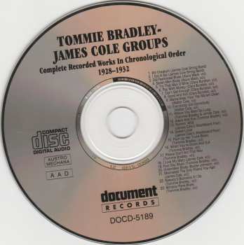 CD Tommie Bradley: The Tommie Bradley - James Cole Groups 1928-32 (Complete Recorded Works In Chronological Order) 373245