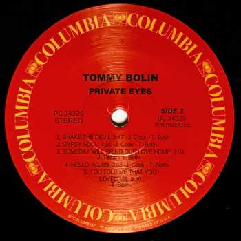 LP Tommy Bolin: Private Eyes 523695