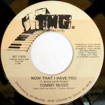Album Tommy McGee: Now That I Have You / Stay With Me