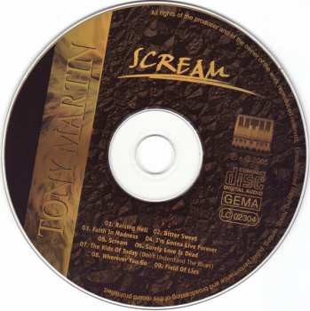 CD Tony Martin: Scream 31694