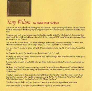CD Tony Wilson: Just Part Of What You'll Get 291920