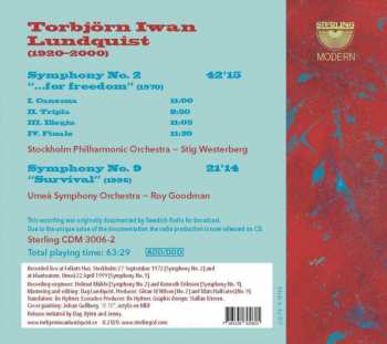 CD Torbjörn Iwan Lundquist: Symphony No. 2 "...For Freedom" / Symphony No. 9 "Survival" 192242