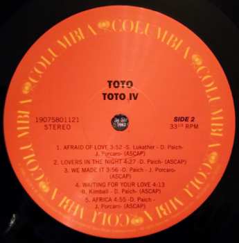 LP Toto: Toto IV 291101