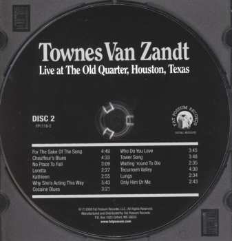 2CD Townes Van Zandt: Live At The Old Quarter, Houston, Texas 402034