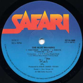 LP Toyah: The Blue Meaning