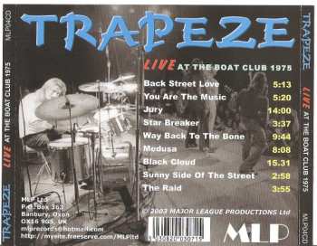 CD Trapeze: Live At The Boat Club 1975 355513