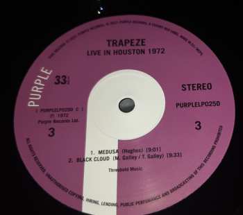 2LP Trapeze: Live In Houston 1972 LTD 540031
