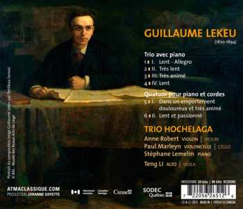 CD Trio Hochelaga: Guillaume Lekeu - Trio Et Quatuor Avec Piano  477035