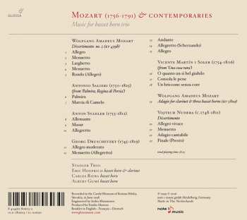 CD Trio Stadler: Mozart & Contemporaries 309209