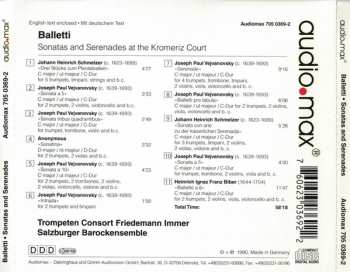 CD Trompeten Consort Friedemann Immer: Balletti (Sonatas and Serenades at the Kromeriz Court) 422904