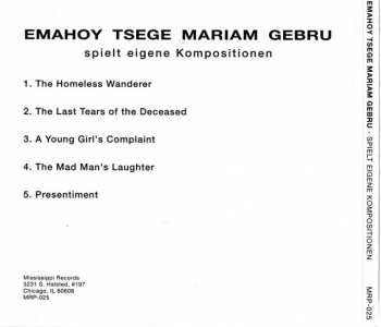 CD Emahoy Tsegue Maryam Guebrou: Spielt Eigene Kompositionen 434918