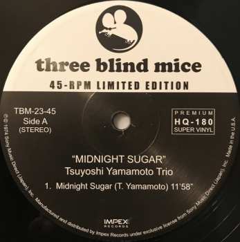 2LP Tsuyoshi Yamamoto Trio: Midnight Sugar LTD 81481