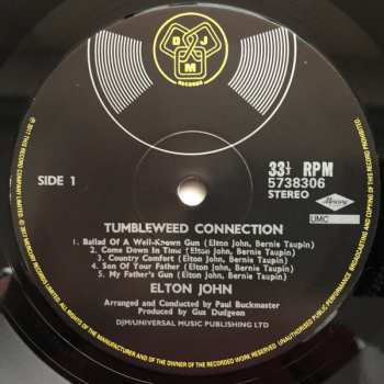 LP Elton John: Tumbleweed Connection 37505