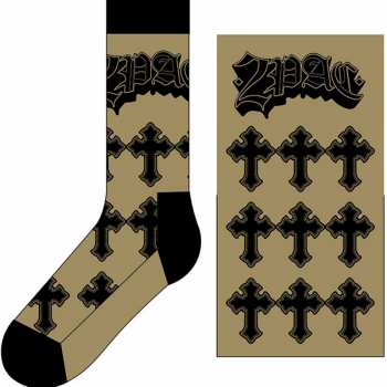 Merch Tupac: Kotníkové Ponožky Crosses