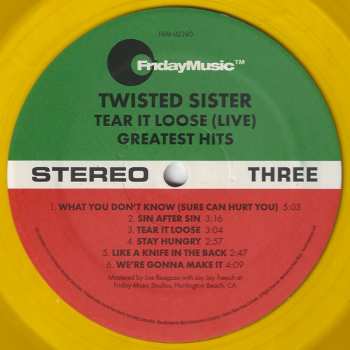 LP Twisted Sister: Tear It Loose (Studio & Live) (Greatest Hits) LTD | CLR 417405