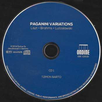 2CD Tzimon Barto: Paganini Variations / Paganini Rhapsody 285364