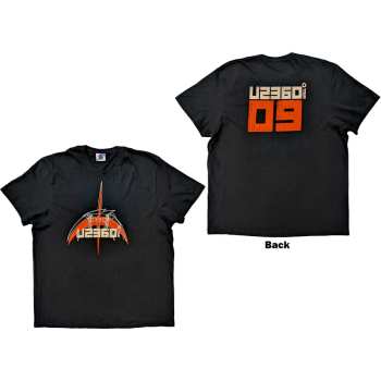 Merch U2: U2 Unisex T-shirt: 360 Degree Tour 2009 Orange Logo (back Print & Ex-tour) (small) S
