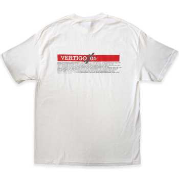 Merch U2: U2 Unisex T-shirt: Vertigo 2005 Band Photo (back Print & Ex-tour) (x-large) XL