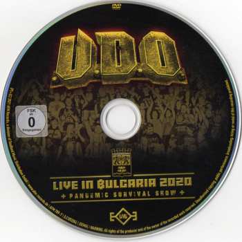 2CD/DVD U.D.O.: Live In Bulgaria 2020  ❈ Pandemic Survival Show ❈ DIGI 345829