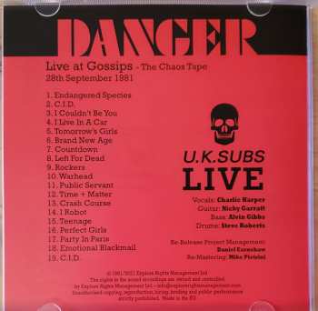 CD UK Subs: Danger (U.K. Subs Live) 241440