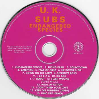 CD UK Subs: Endangered Species 101236