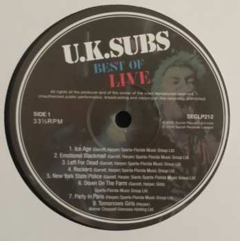 LP UK Subs: Best Of Live 323916
