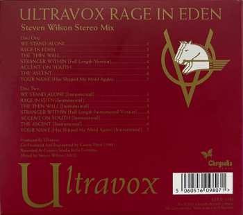 2CD Ultravox: Rage In Eden [Steven Wilson Stereo Mix] LTD 433547