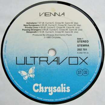 LP Ultravox: Vienna