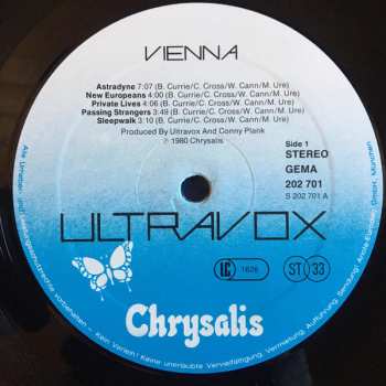LP Ultravox: Vienna
