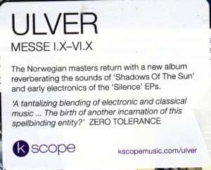 CD Ulver: Messe I.X-VI.X 267032