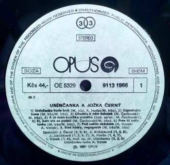 LP Jožka Černý: Unínčanka A Jožka Černý