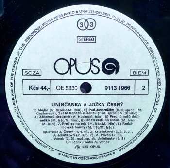 LP Jožka Černý: Unínčanka A Jožka Černý