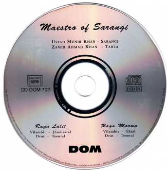 CD Ustad Munir Khan: Maestro Of Sarangi 284423