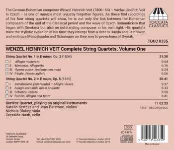 CD Václav Jindřich Veit: Complete String Quartets, Volume One 459289