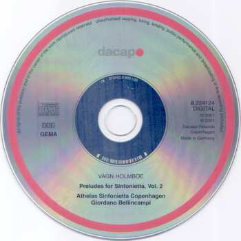 CD Vagn Holmboe: Preludes For Sinfonietta, Vol. 2 287316