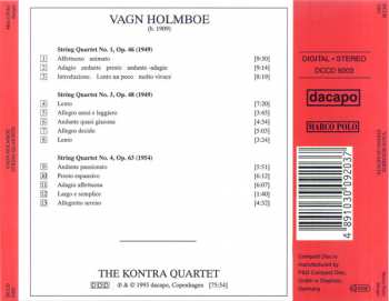 CD Vagn Holmboe: String Quartets Vol. 1 116119