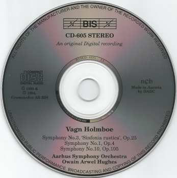 CD Vagn Holmboe: Symphony No. 1 / Symphony No. 3 / Symphony No. 10 281298