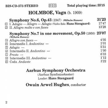 CD Vagn Holmboe: Symphony No. 6, Symphony No. 7 311076