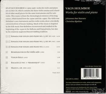 CD Vagn Holmboe: Works For Violin And Piano  324236