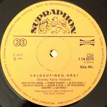 LP Valdaufinka: Valdaufinko, Hraj! (Skladby Karla Valdaufa)