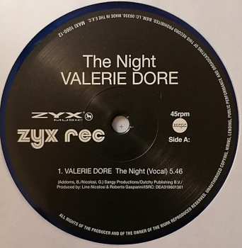 LP Valerie Dore: The Night LTD | CLR 122879