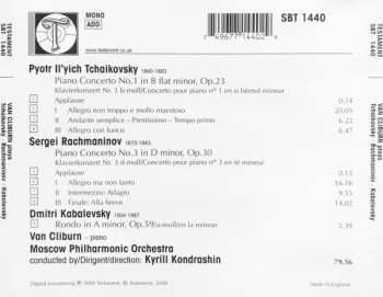 CD Van Cliburn: Final Of The 1958 Tchaikovsky Competition • Previously Unpublished | Tchaikovsky Piano Concerto No.1 | Rachmaninov Piano Concerto No.3 | Kabalevsky Rondo 324879