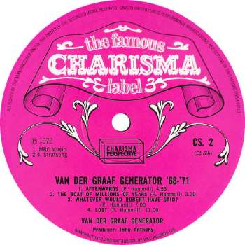 LP Van Der Graaf Generator: '68 - '71