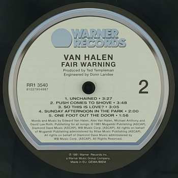 LP Van Halen: Fair Warning 427276
