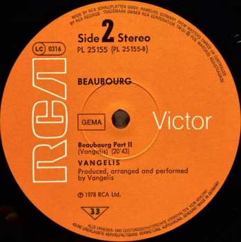 LP Vangelis: Beaubourg